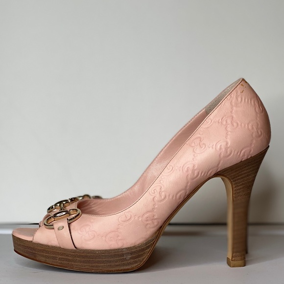 Gucci Pink Peep toe Pumps - Picture 4 of 5